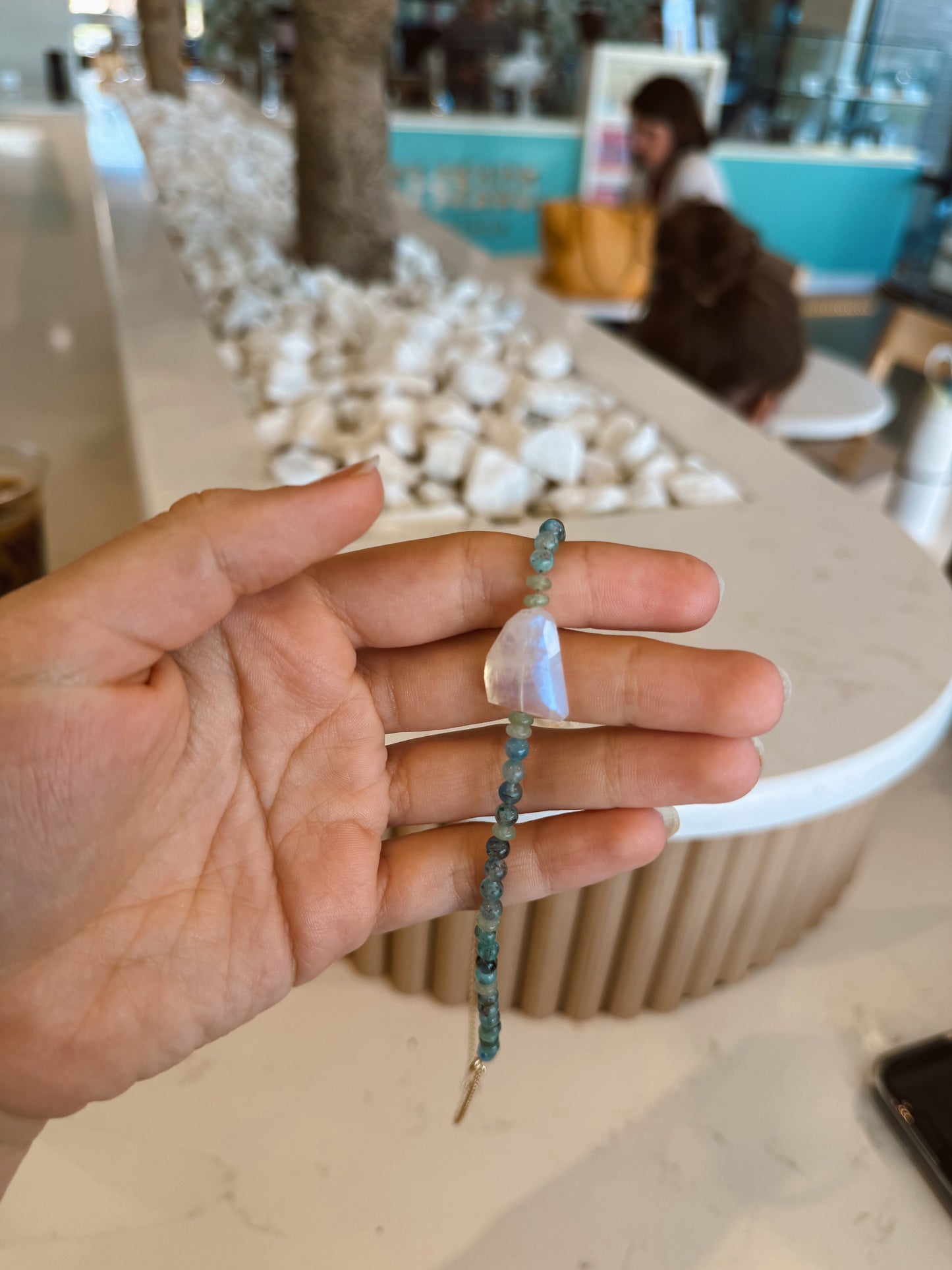 Chunky Moonstone Beaded Necklace
