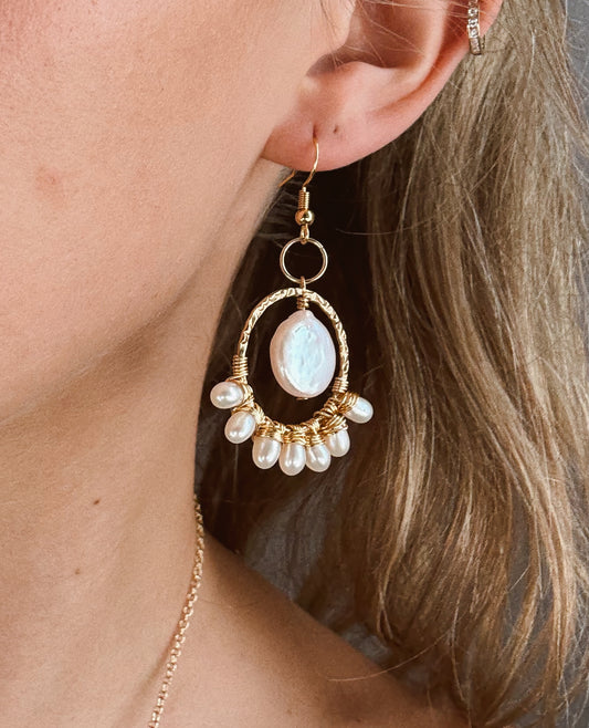 Fancy Pearl Statement Earrings