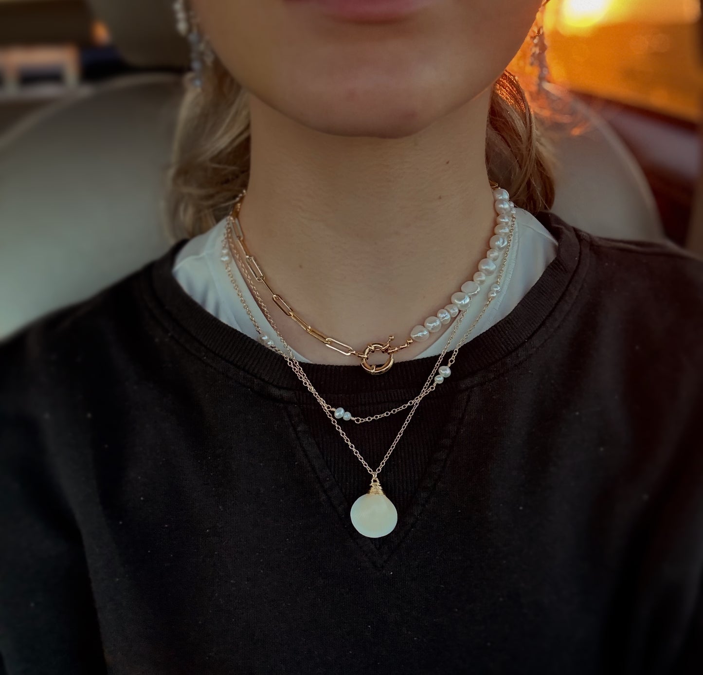 Real Shell Charm Necklace