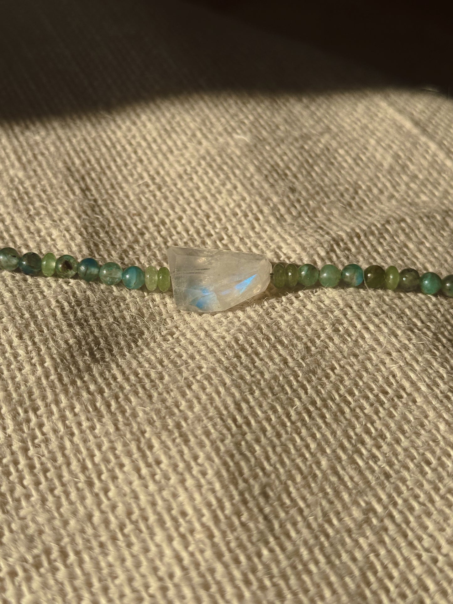 Chunky Moonstone Beaded Necklace