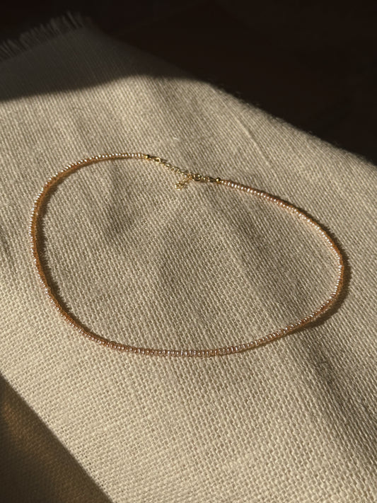Peach Pearl Necklace